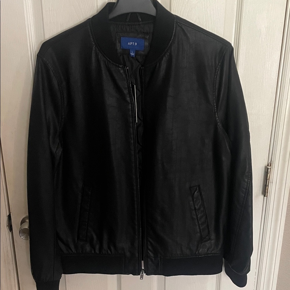 Apt. 9 Men's Sleek Black Bomber Jacket